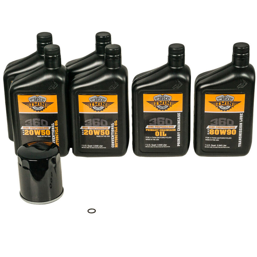 360 Twin™ Evolution Conventional Fluid Change Kit with Black Filter