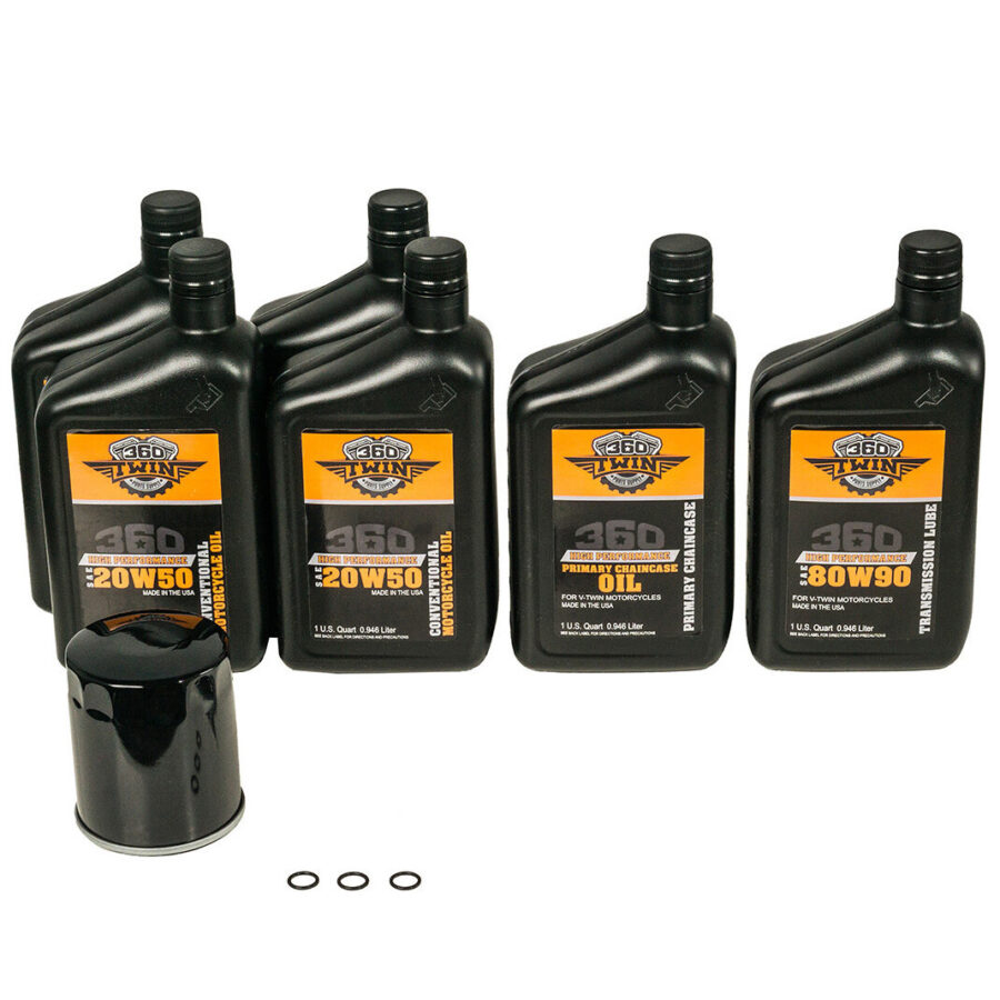 360 Twin™ Twin Cam Fluid Change Kit with Black Filter
