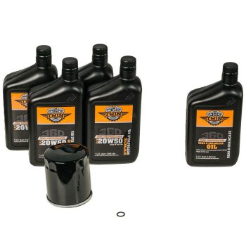 360 Twin™ Synthetic Sportster Fluid Change Kit with Black Filter