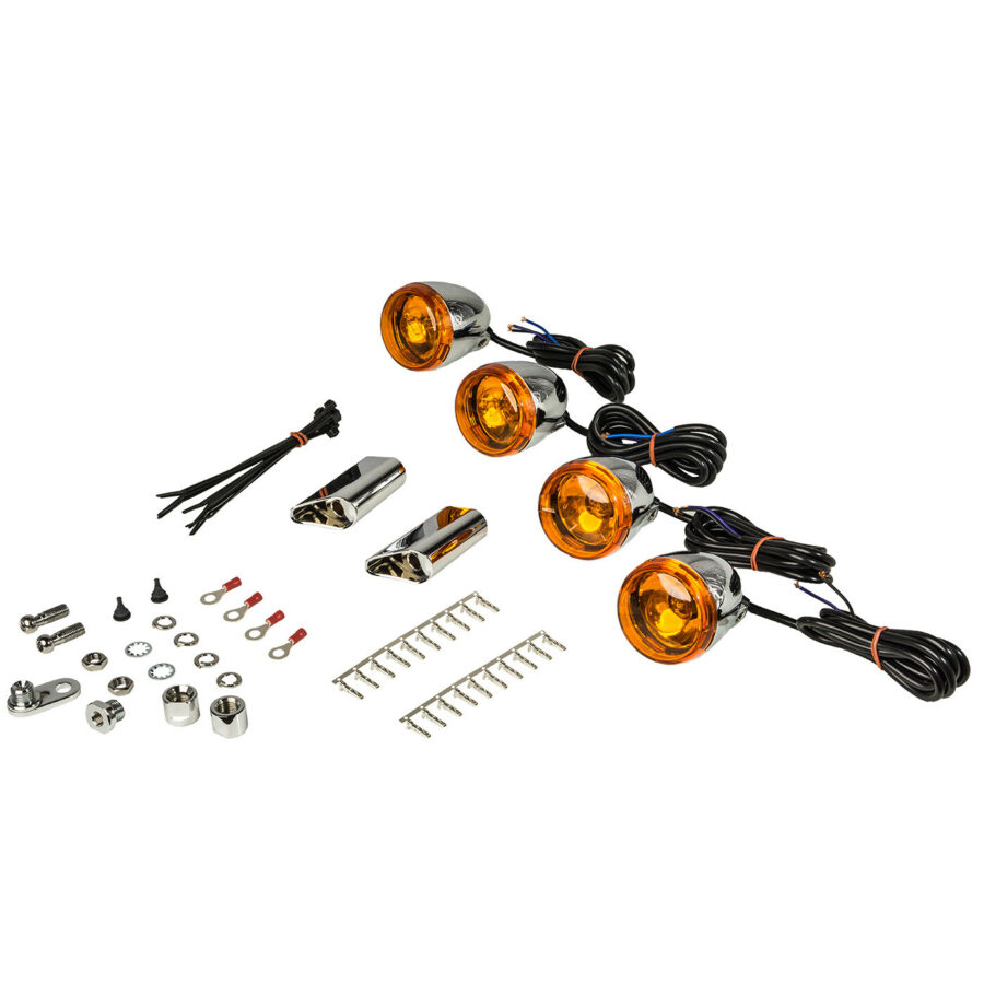 360 Twin™ Bullet Light Deuce Style Chrome Turn Signal Kit