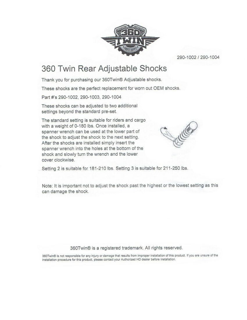 360 Twin™ 12″ Chrome Shock Absorbers